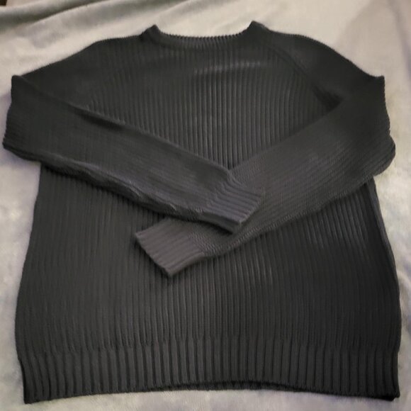 Beautiful navy blue well-knit heavy sweater - Made in Italy - Picture 2 of 5